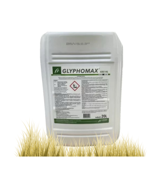 Glyphomax 480 20l herbicīds īsmūža un daudzgadīgo viendīgļlapju un divdīgļlapju nezāļu un labību-sārņaugu ierobežošanai. Satur glifosātu 480 g/l (no 6,70 EUR/ha)