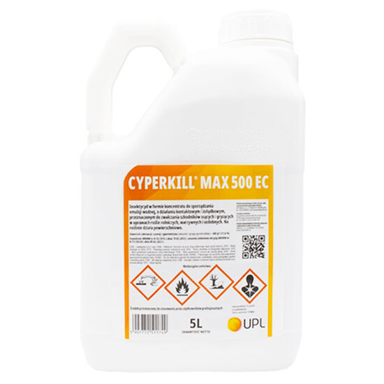 Cyperkill ® Max 500 EC (5l) Pieskares iedarbības insekticīds kaitēkļu ierobežošanai kviešu, rudzu, rapšu, pupu, zirņu, U.C. sējumos (no 1,96 EUR/ha)